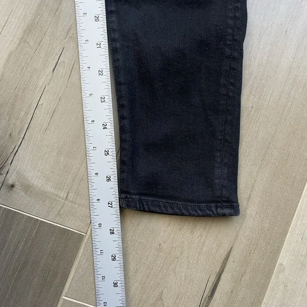 MOTHER The Looker Skinny Jeans Womens 25 Black‎ Mid Rise Minimalist Glam